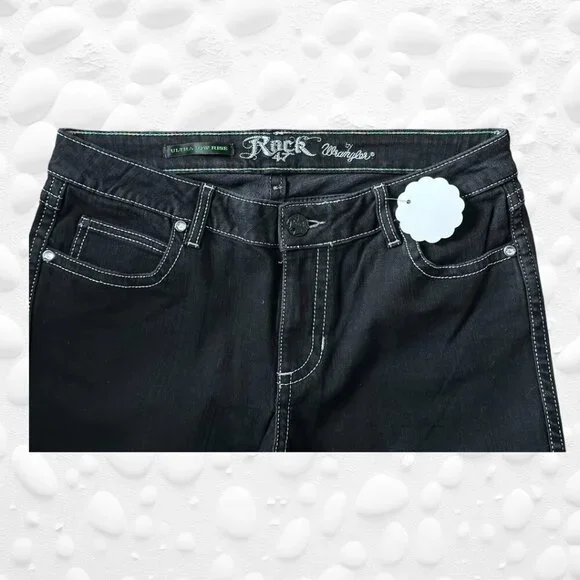 LADIES "ROCK 47 BY WRANGLER" (Tall) Ultra Low Rise- 32" NWOT - Picture 5 of 8